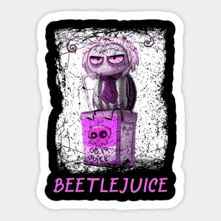 Funny Art Gothic Beetle Juice Quotes Sticker